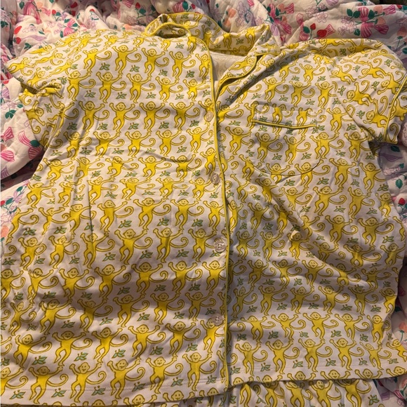 Roller Rabbit Yellow Monkey Print Pajama Set - Picture 2 of 5